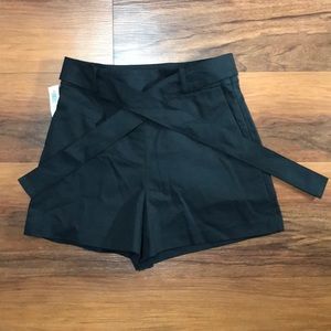 Babaton black shorts w/belt ARITZIA